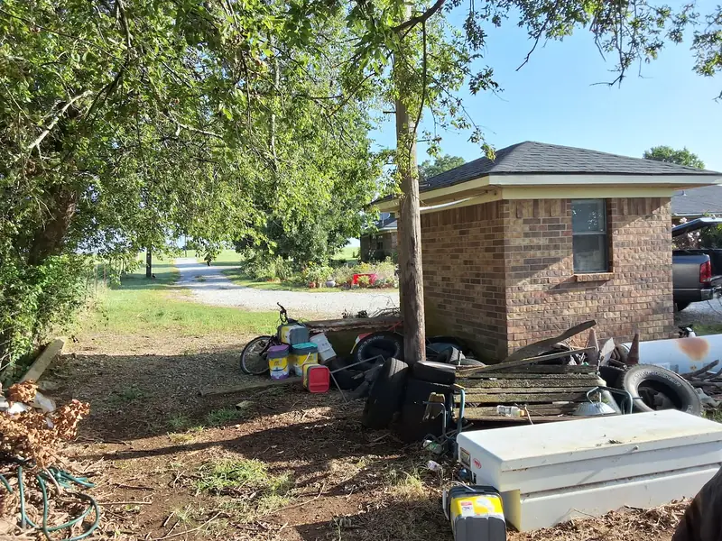 Tires, lumber and household junk gathered for pickup